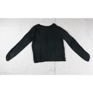 Splits59 Top Womens Small Black V Neck Long Sleeve USA